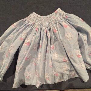 The Beaufort Bonnet Company Blue Dress with Pink Details